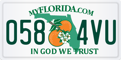 FL license plate 0584VU