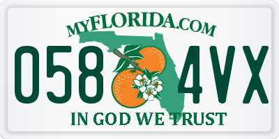 FL license plate 0584VX