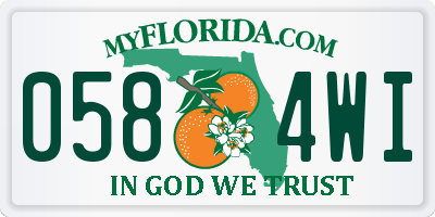 FL license plate 0584WI
