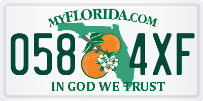 FL license plate 0584XF