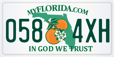FL license plate 0584XH