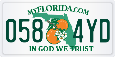 FL license plate 0584YD