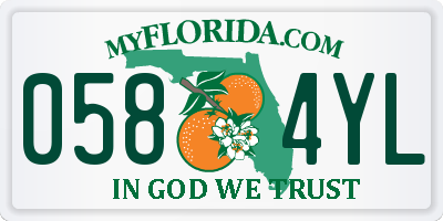 FL license plate 0584YL