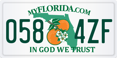 FL license plate 0584ZF
