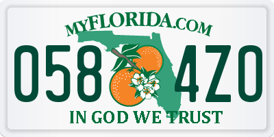 FL license plate 0584ZO
