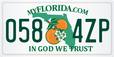 FL license plate 0584ZP