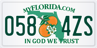 FL license plate 0584ZS