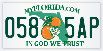 FL license plate 0585AP