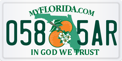 FL license plate 0585AR