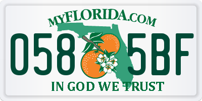FL license plate 0585BF