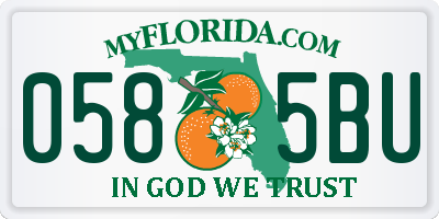FL license plate 0585BU
