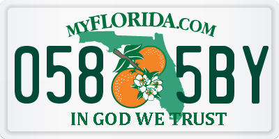 FL license plate 0585BY