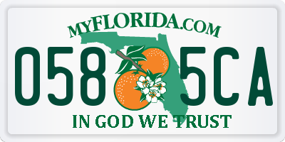 FL license plate 0585CA
