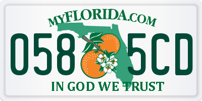 FL license plate 0585CD