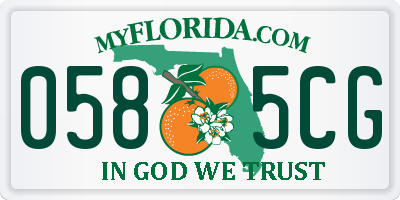 FL license plate 0585CG