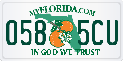 FL license plate 0585CU