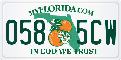 FL license plate 0585CW