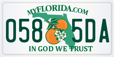FL license plate 0585DA