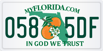 FL license plate 0585DF