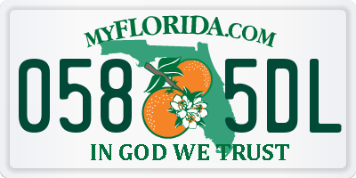 FL license plate 0585DL