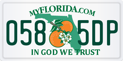 FL license plate 0585DP