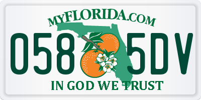 FL license plate 0585DV