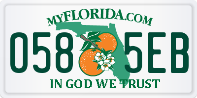 FL license plate 0585EB