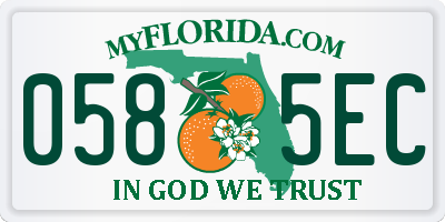FL license plate 0585EC