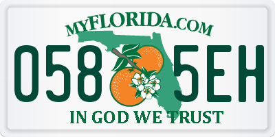 FL license plate 0585EH