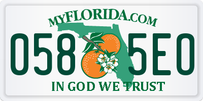 FL license plate 0585EO