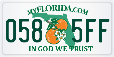 FL license plate 0585FF