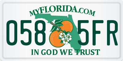 FL license plate 0585FR