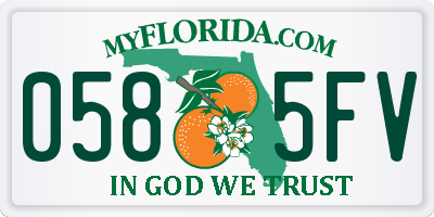 FL license plate 0585FV