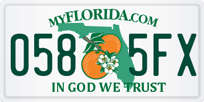 FL license plate 0585FX