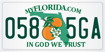 FL license plate 0585GA