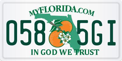 FL license plate 0585GI
