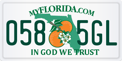 FL license plate 0585GL