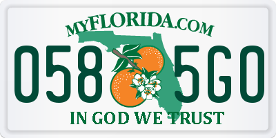 FL license plate 0585GO
