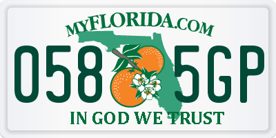 FL license plate 0585GP