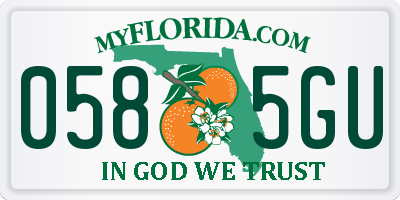 FL license plate 0585GU