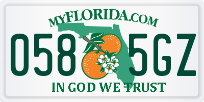 FL license plate 0585GZ