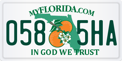 FL license plate 0585HA