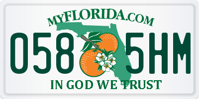 FL license plate 0585HM