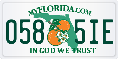 FL license plate 0585IE