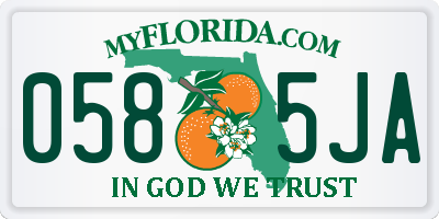FL license plate 0585JA