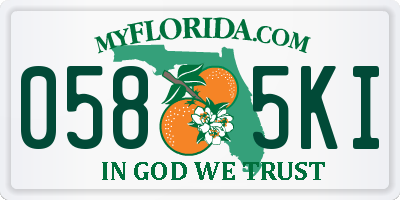 FL license plate 0585KI