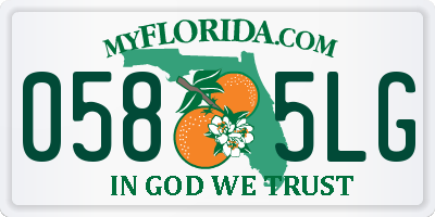 FL license plate 0585LG