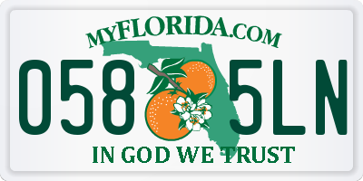 FL license plate 0585LN
