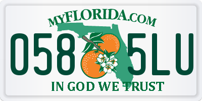 FL license plate 0585LU