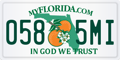 FL license plate 0585MI
